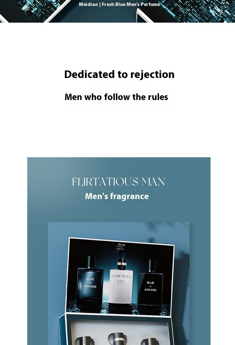 Floral Tone Men's Perfume Kit Three-piece Set