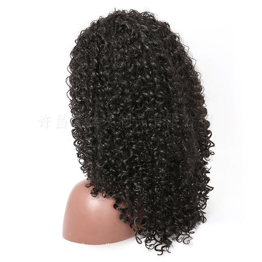 ig Fluffy Long Curly Hair Small Curly Wave High Temperature Silk Chemical Fiber Headgear