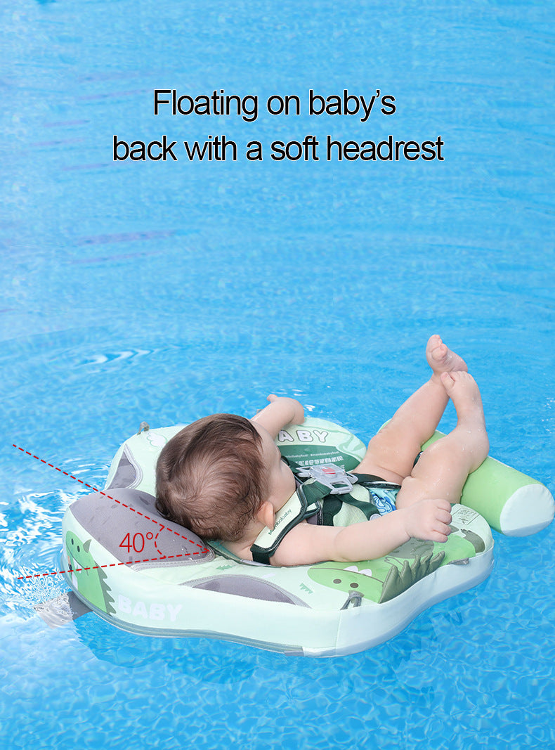 Baby Inflatable Model-free Baby Floating Swimming Ring With Sun Shade Dinosaur Baby Floating Water